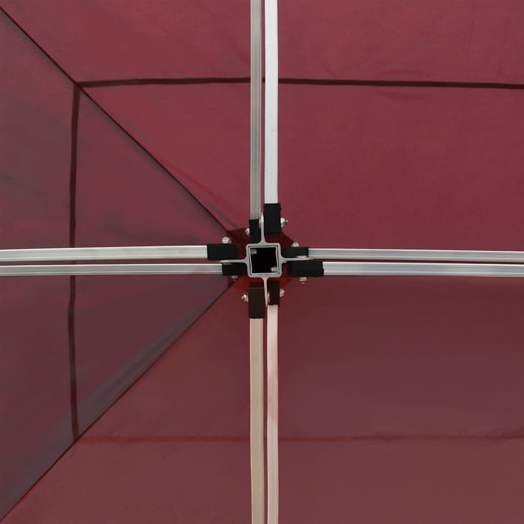 Gazebo Professionale Pieghevole Alluminio con Pareti 6x3m Vino