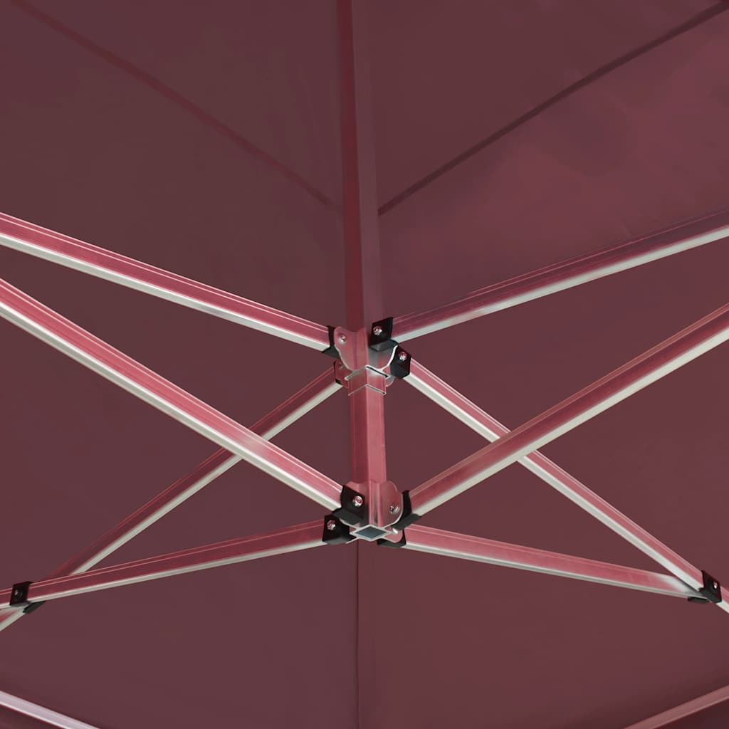Gazebo Professionale Pieghevole Alluminio con Pareti 6x3m Vino