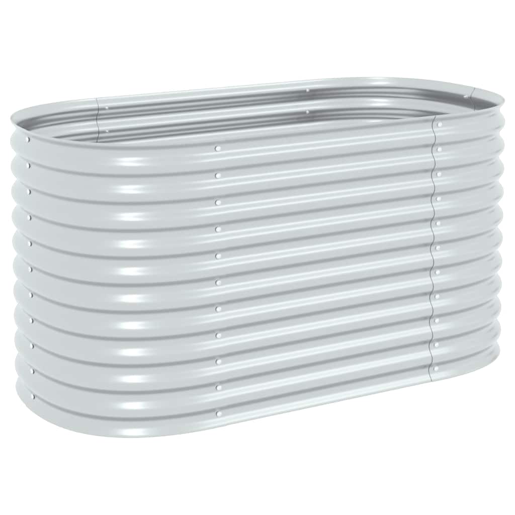 Letto Rialzato Giardino 160x80x81 cm in Acciaio Zincato Argento