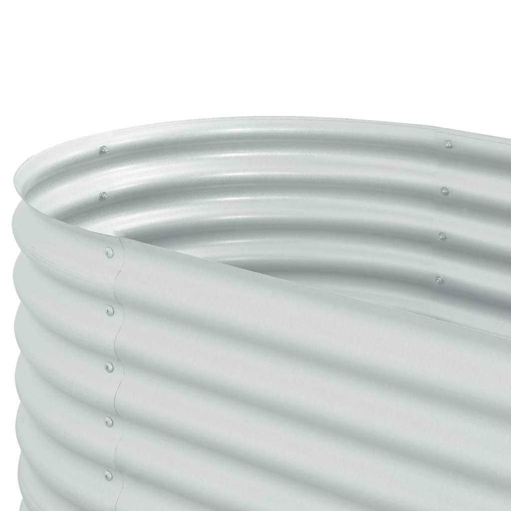 Letto Rialzato Giardino 160x80x81 cm in Acciaio Zincato Argento
