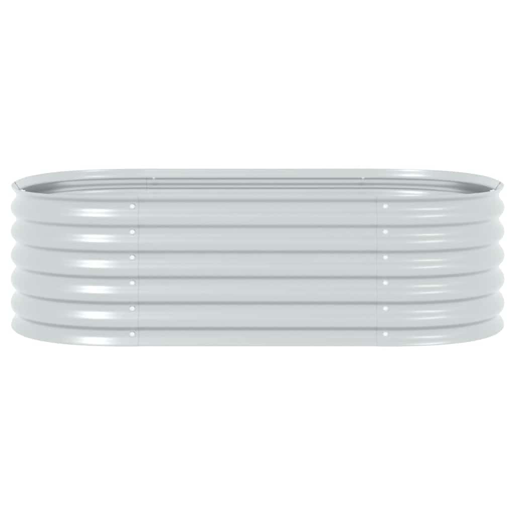 Letto Rialzato Giardino 160x80x44 cm in Acciaio Zincato Argento