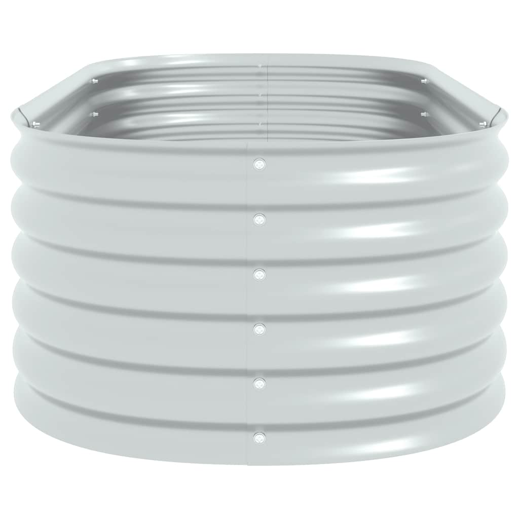 Letto Rialzato Giardino 160x80x44 cm in Acciaio Zincato Argento