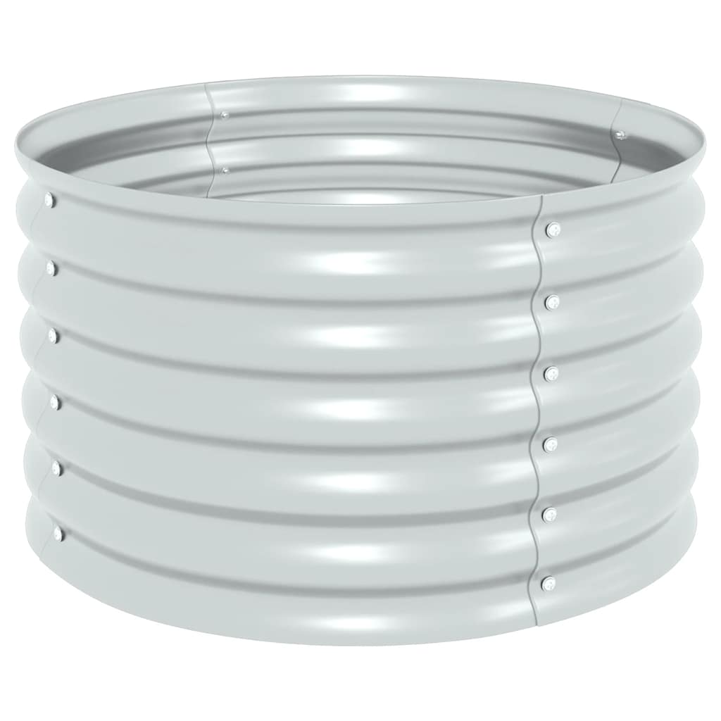Letto Rialzato Giardino 80x80x44 cm in Acciaio Zincato Argento