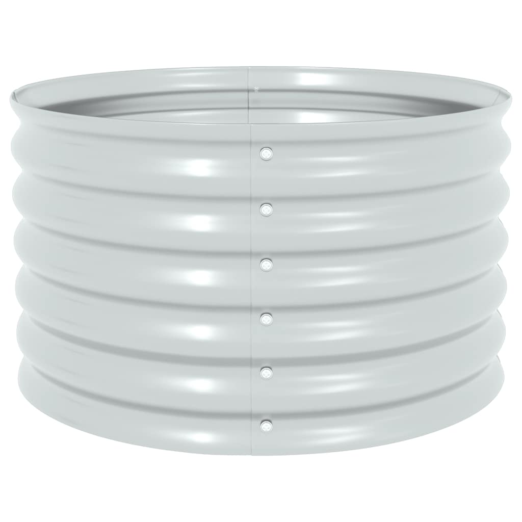 Letto Rialzato Giardino 80x80x44 cm in Acciaio Zincato Argento