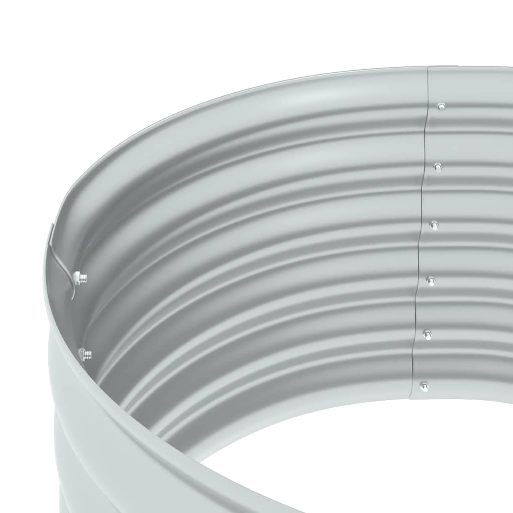 Letto Rialzato Giardino 80x80x44 cm in Acciaio Zincato Argento