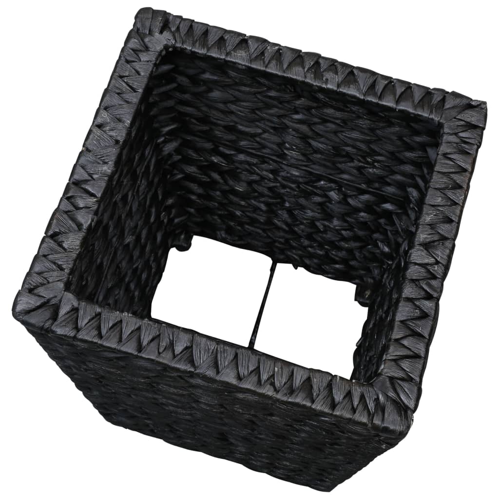 Letti Rialzati 3 pz in Giacinto Intrecciato Nero