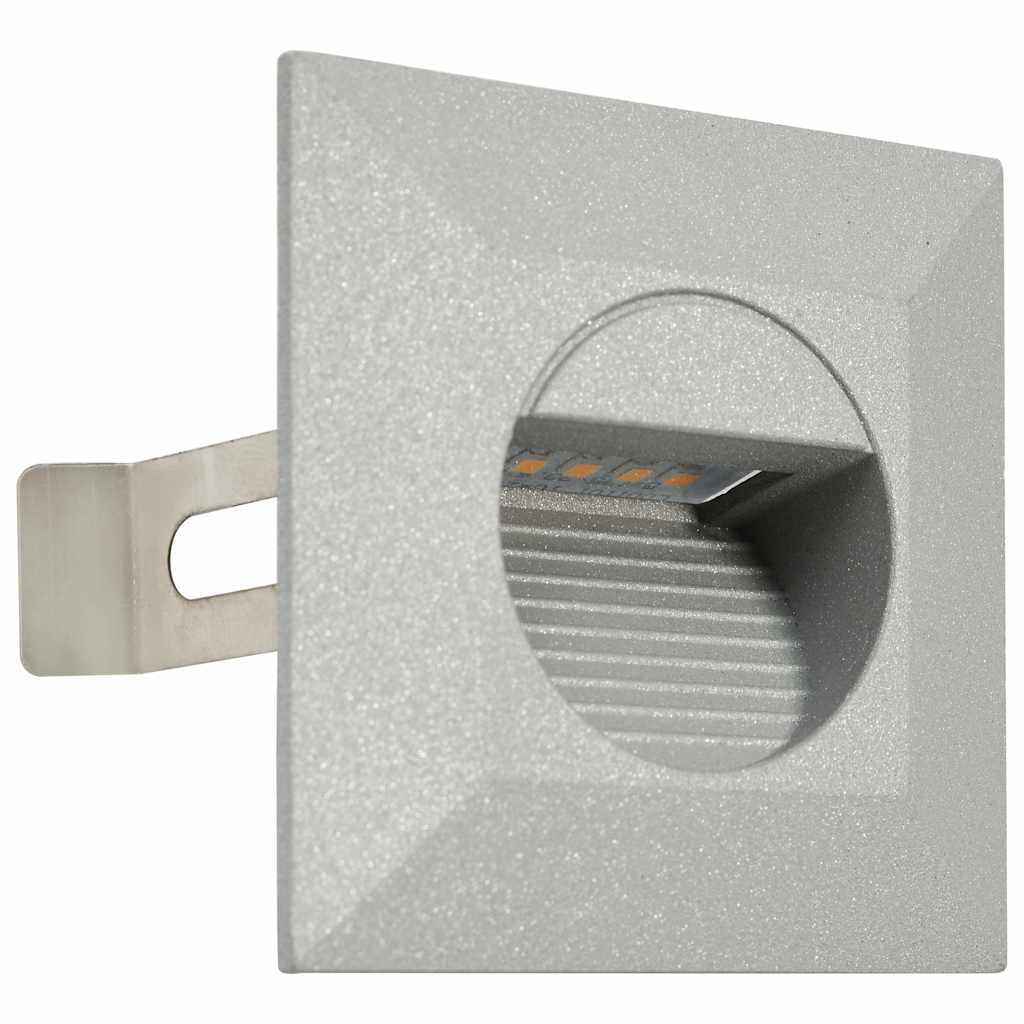 Lampade da Parete da Esterno a LED 6 pz 2 W Argento Quadrate