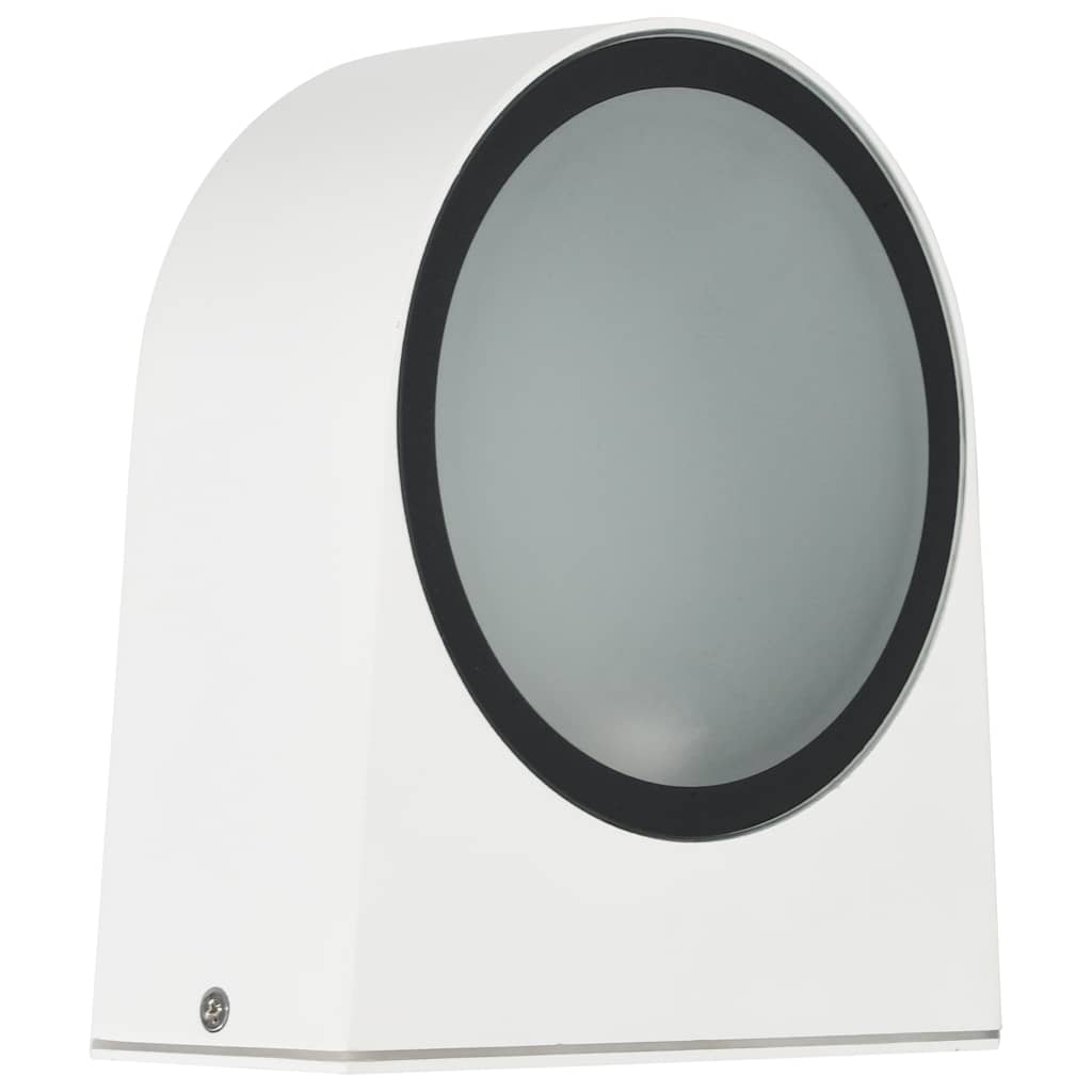 Lampade da Parete da Esterno 2 pz 11 W Bianche Rotonde