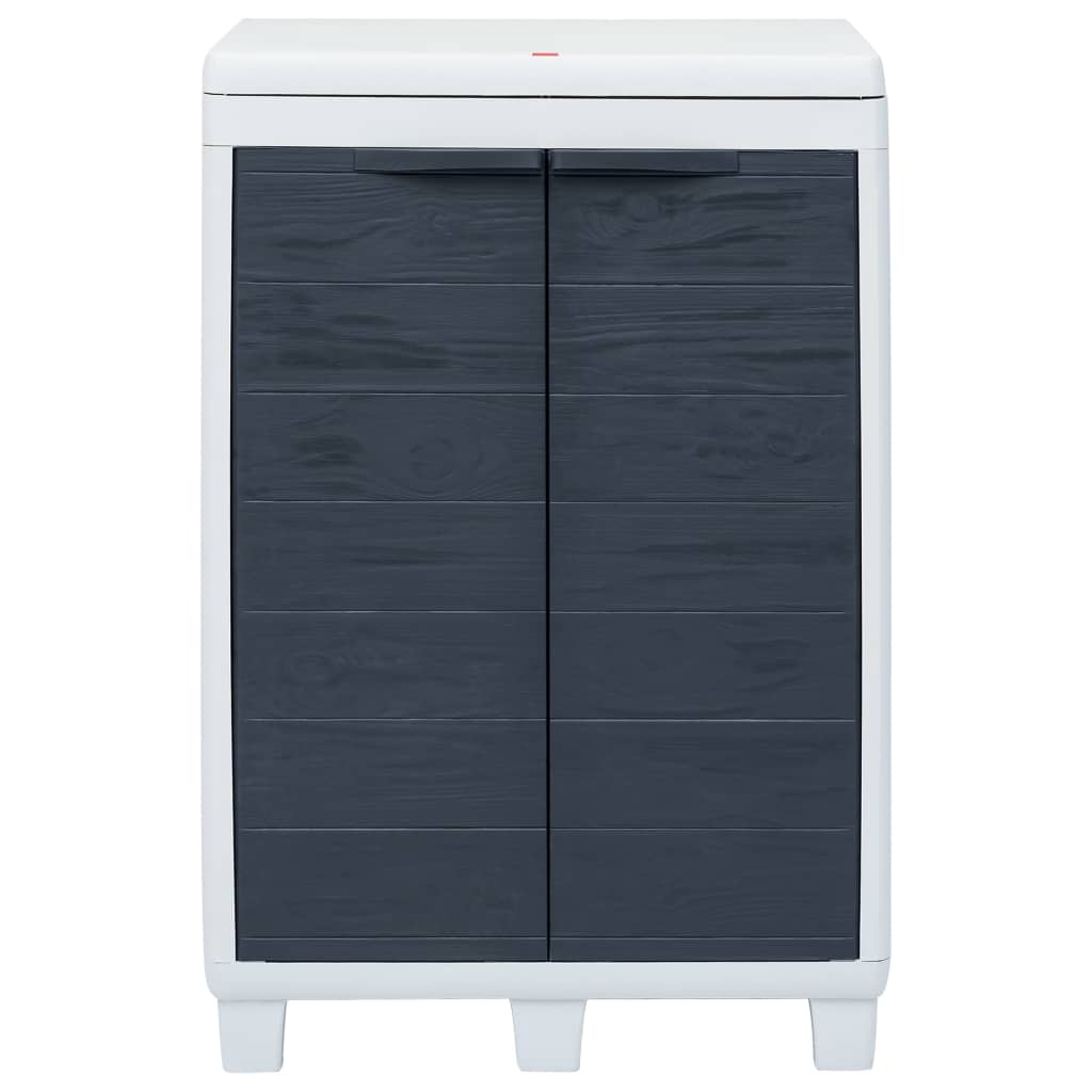 Pattumiera da Giardino con 3 Sacchi Grigio Scuro 65x38x102 cm