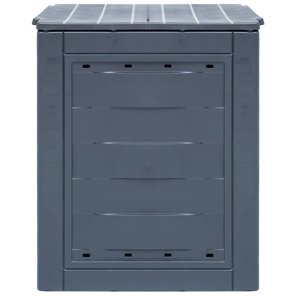 Compostiera da Giardino 60x60x73 cm 260 L Grigia