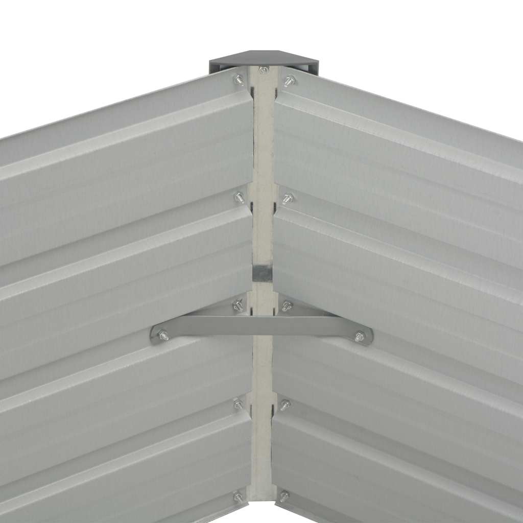 Letto di Coltura Rialzato Marrone 129x129x45cm Acciaio Zincato
