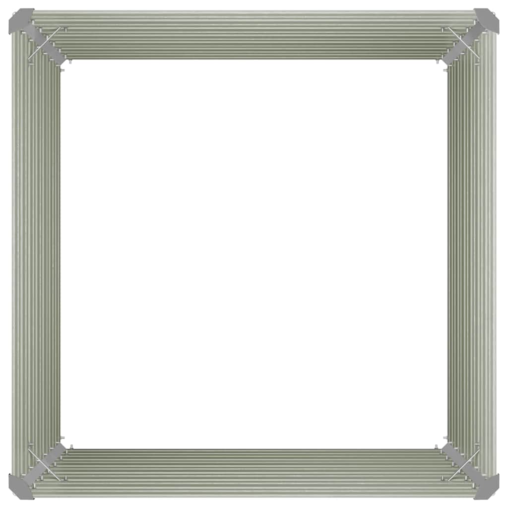 Letto di Coltura Rialzato Marrone 100x100x77cm Acciaio Zincato