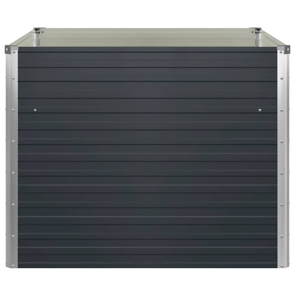 Fioriera Rialzata Antracite 100x100x77 cm in Acciaio Zincato