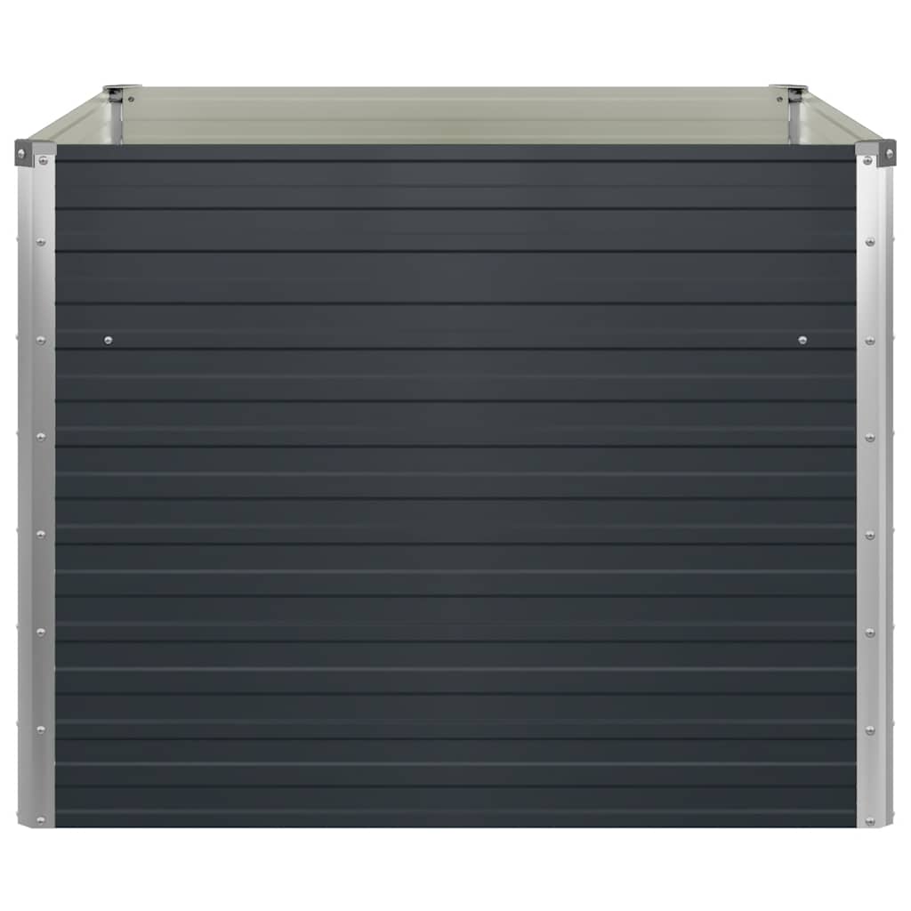 Fioriera Rialzata Antracite 100x100x77 cm in Acciaio Zincato