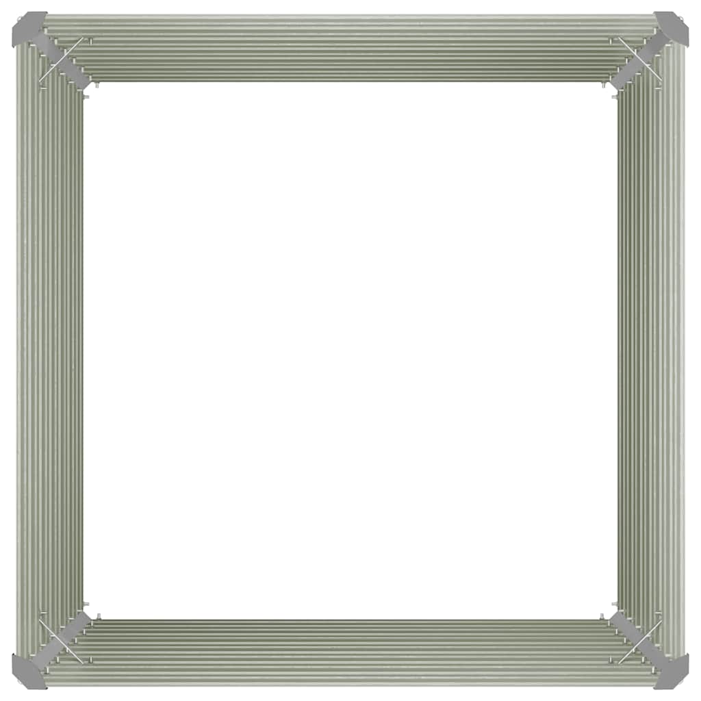 Fioriera Rialzata Antracite 100x100x77 cm in Acciaio Zincato