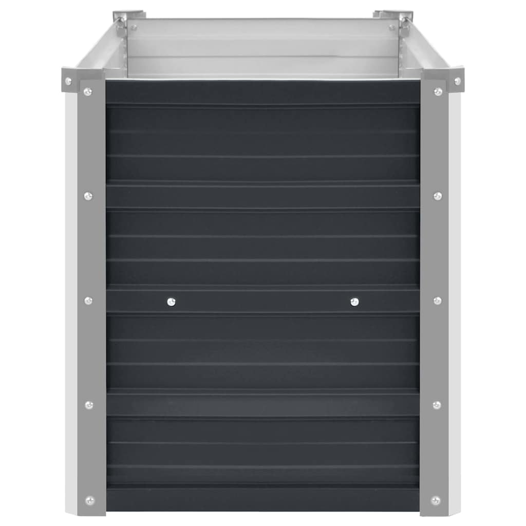 Fioriera per Giardino Antracite 100x40x45 cm in Acciaio Zincato