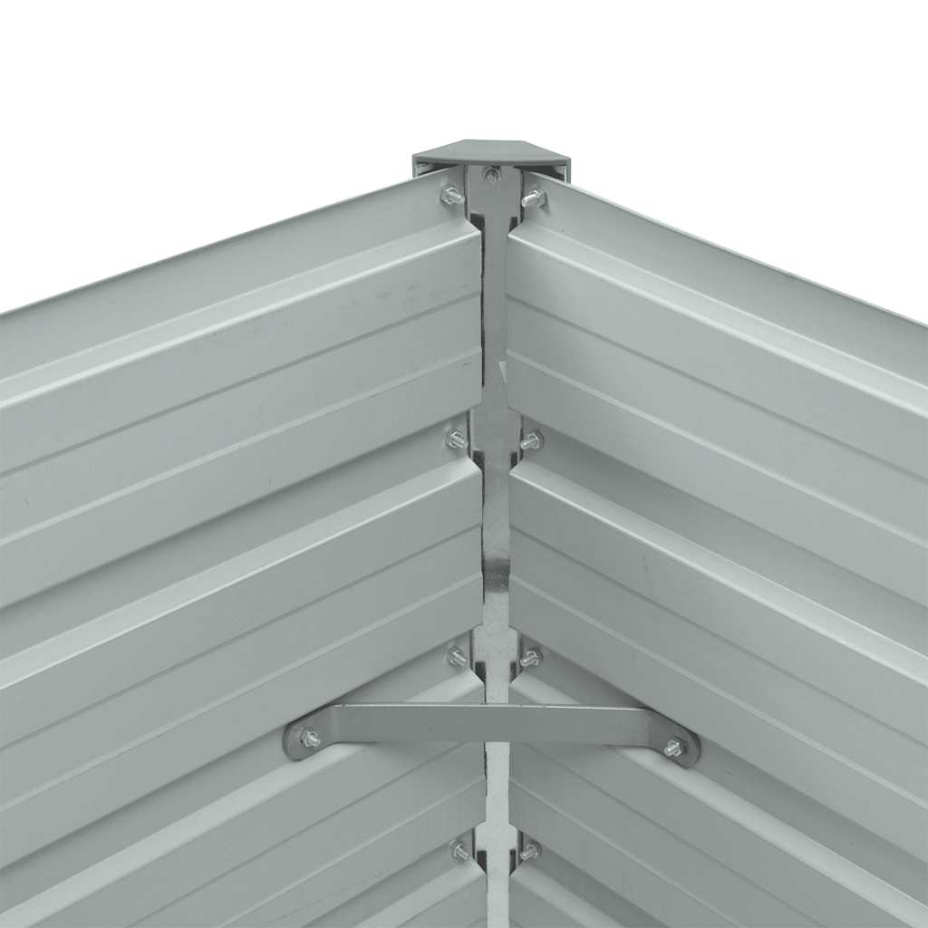 Fioriera per Giardino Antracite 100x40x45 cm in Acciaio Zincato