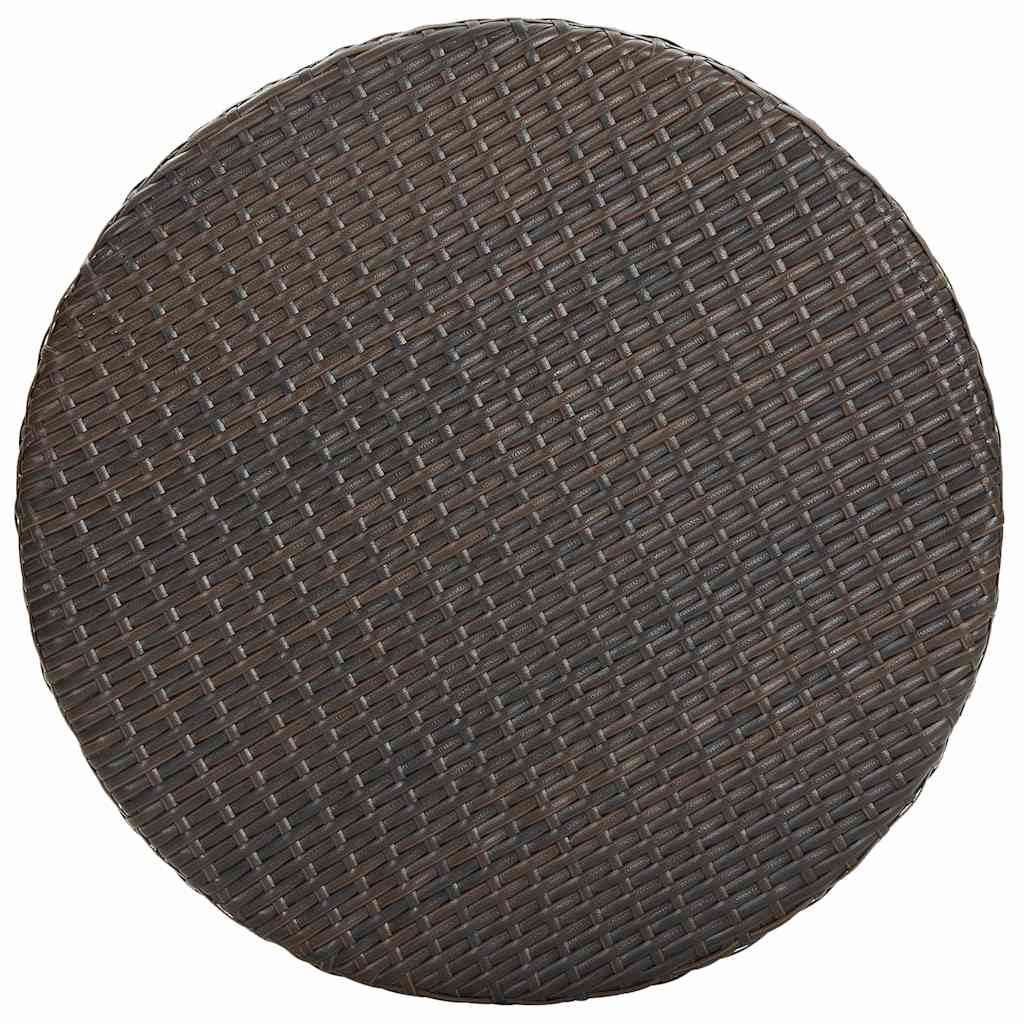 Tavolo da Giardino Marrone 60,5x106 cm in Polyrattan