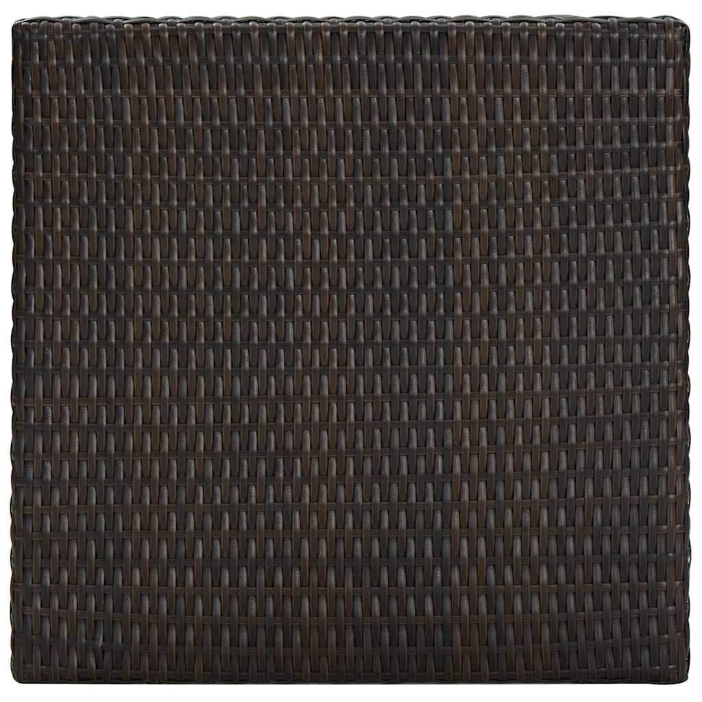 Tavolo da Bar da Giardino Marrone 60,5x60,5x110,5 cm Polyrattan