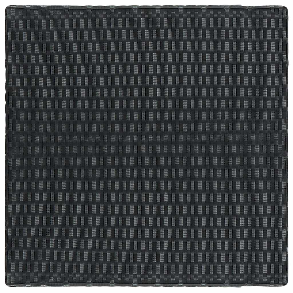 Tavolo da Bar da Giardino Nero 60,5x60,5x110,5 cm Polyrattan