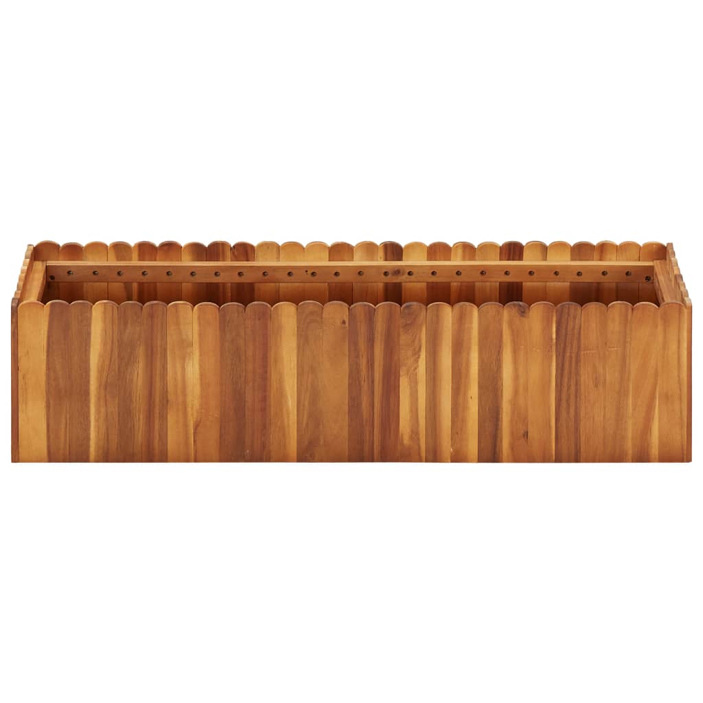 Letto Rialzato da Giardino 100x30x25 cm in Massello di Acacia