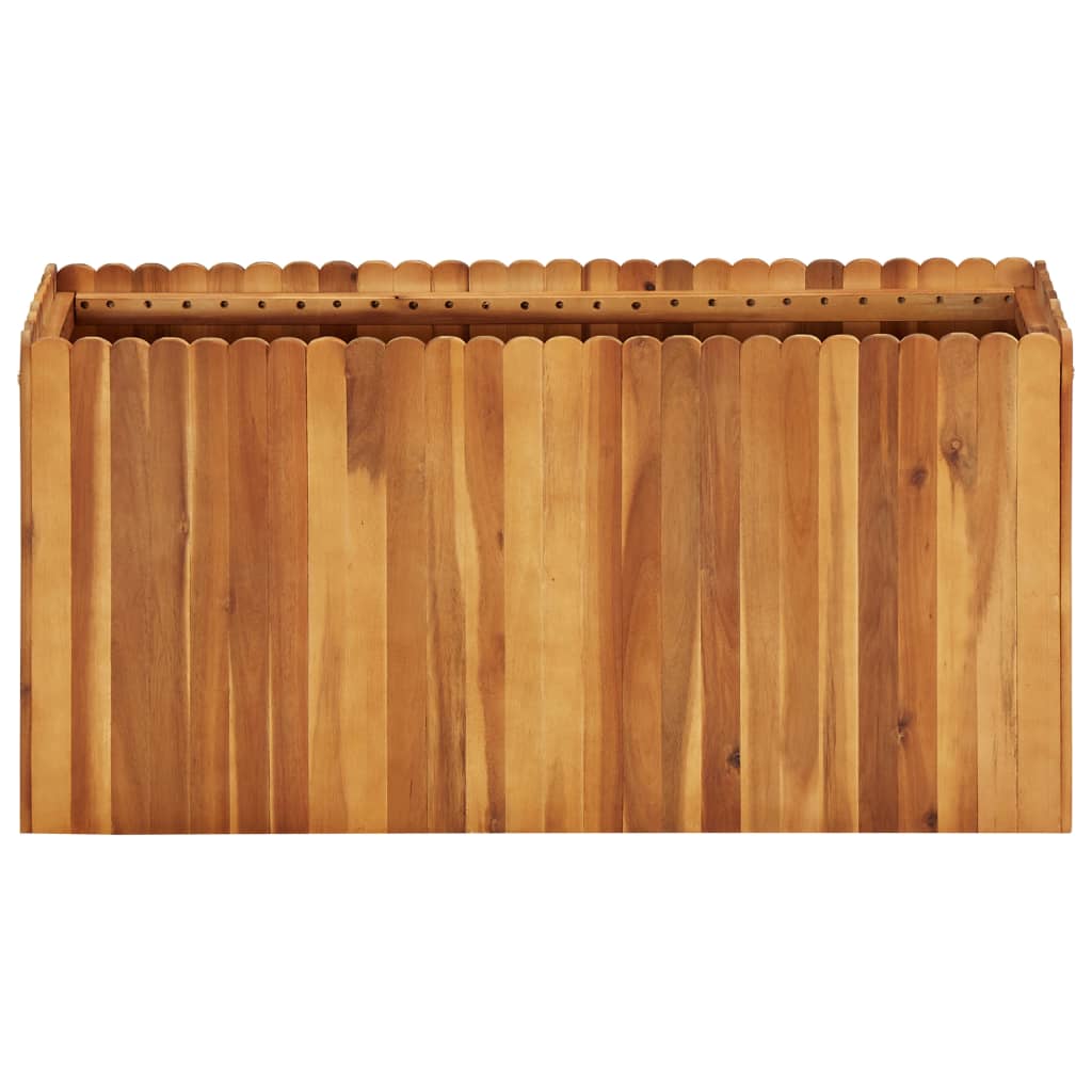 Letto Rialzato da Giardino 100x30x50 cm in Massello di Acacia