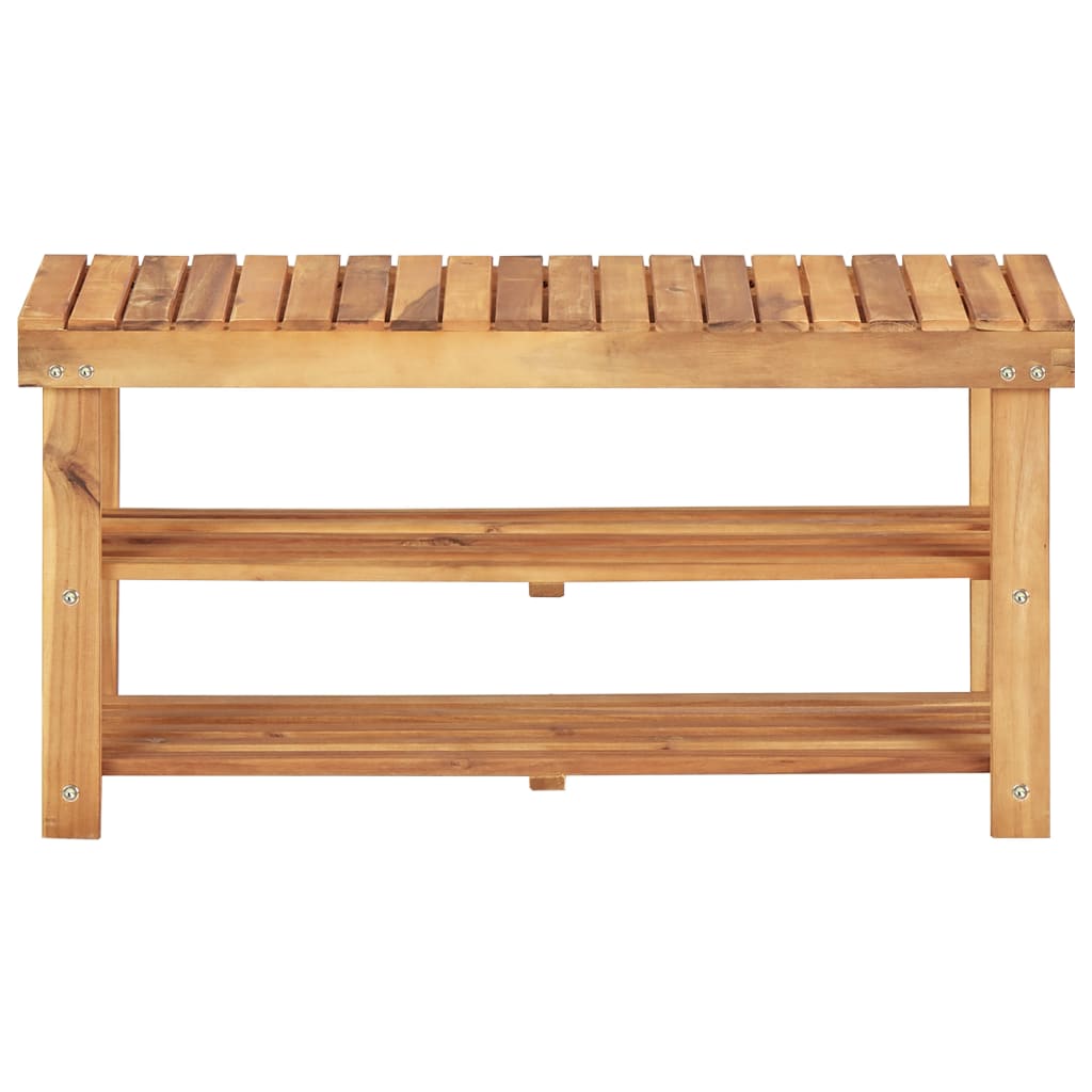 Scarpiera 90x32x46 cm in Legno Massello di Acacia