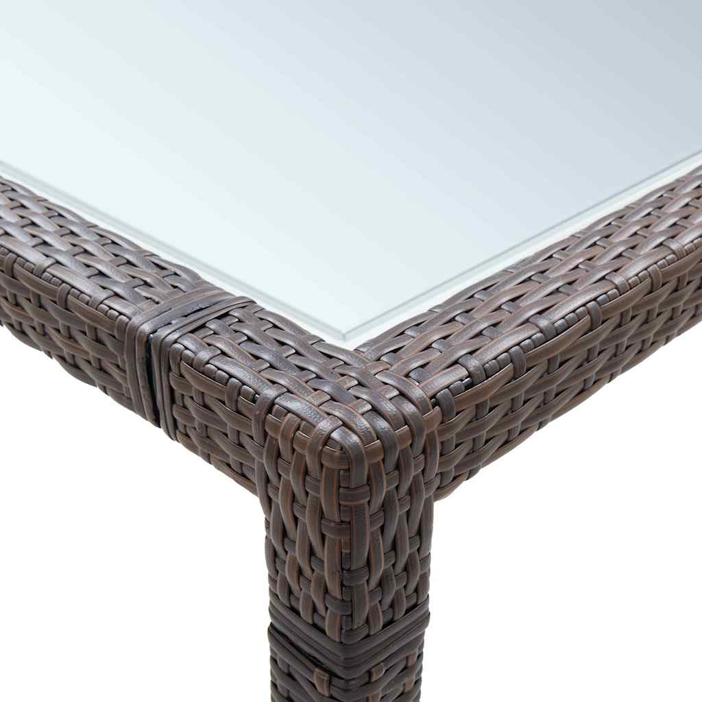 Tavolo da Pranzo da Giardino Marrone 200x150x74cm in Polyrattan