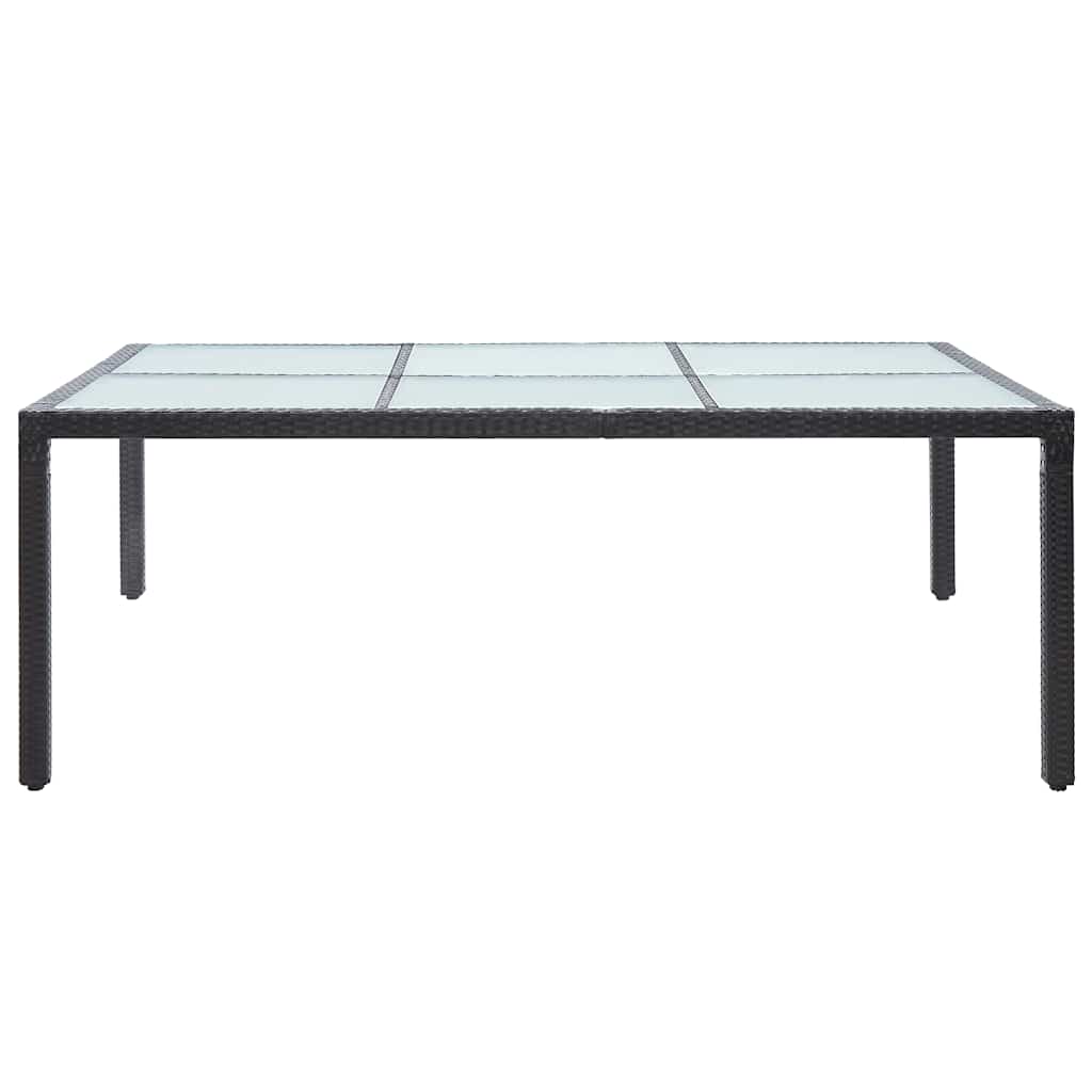 Tavolo da Pranzo da Giardino Nero 200x150x74 cm in Polyrattan