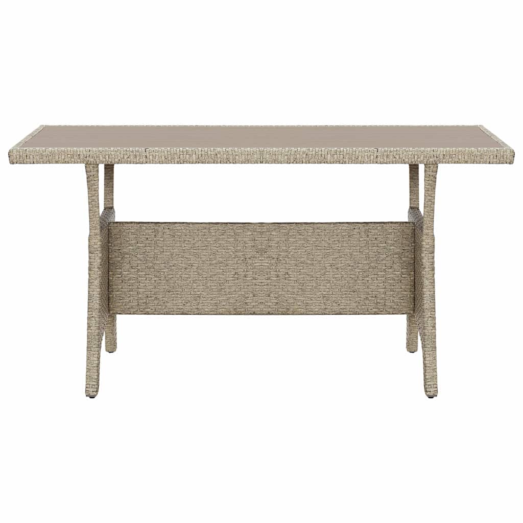 Tavolo da Giardino Grigio 130x70x66 cm in Polyrattan