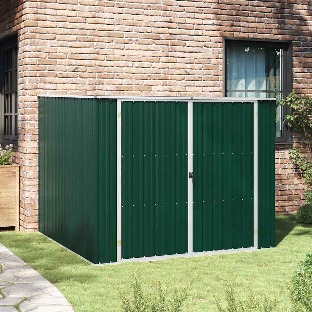 Capanno da Giardino Verde 195x198x159 cm in Acciaio Zincato