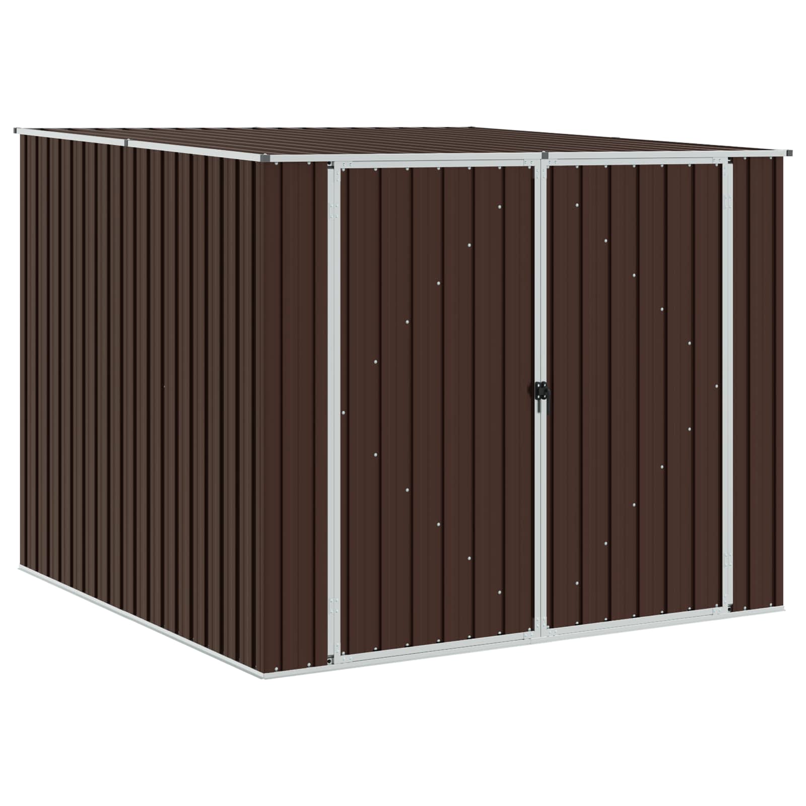 Capanno da Giardino Marrone 195x198x159 cm in Acciaio Zincato