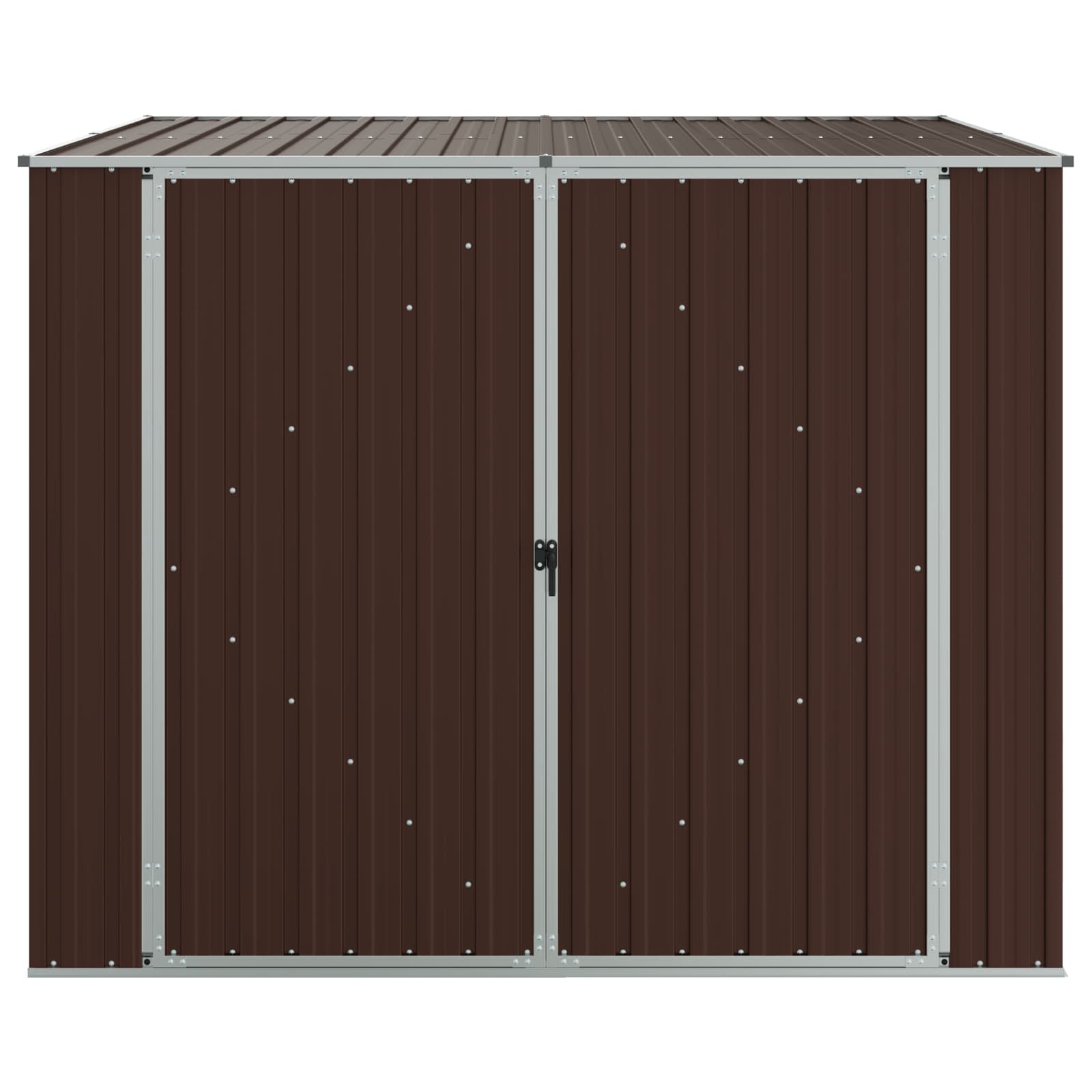 Capanno da Giardino Marrone 195x198x159 cm in Acciaio Zincato