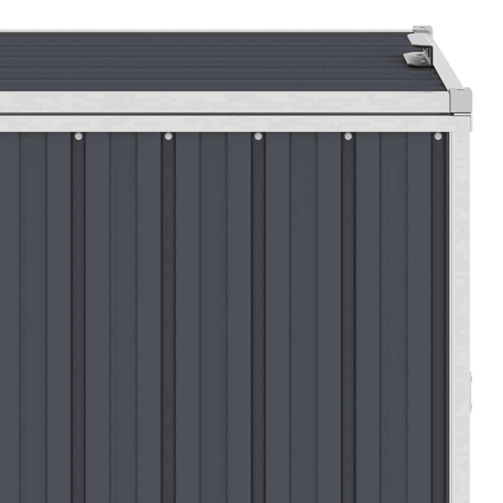 Copri Bidone Rifiuti Quadruplo Antracite 286x81x121 cm Acciaio