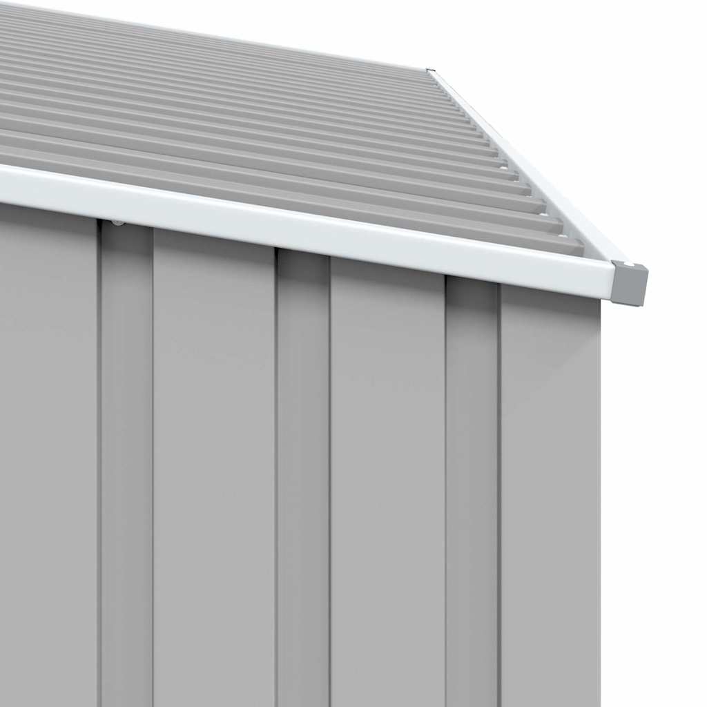 Capanno per Legna Grigio 245x98x159 cm in Acciaio Zincato
