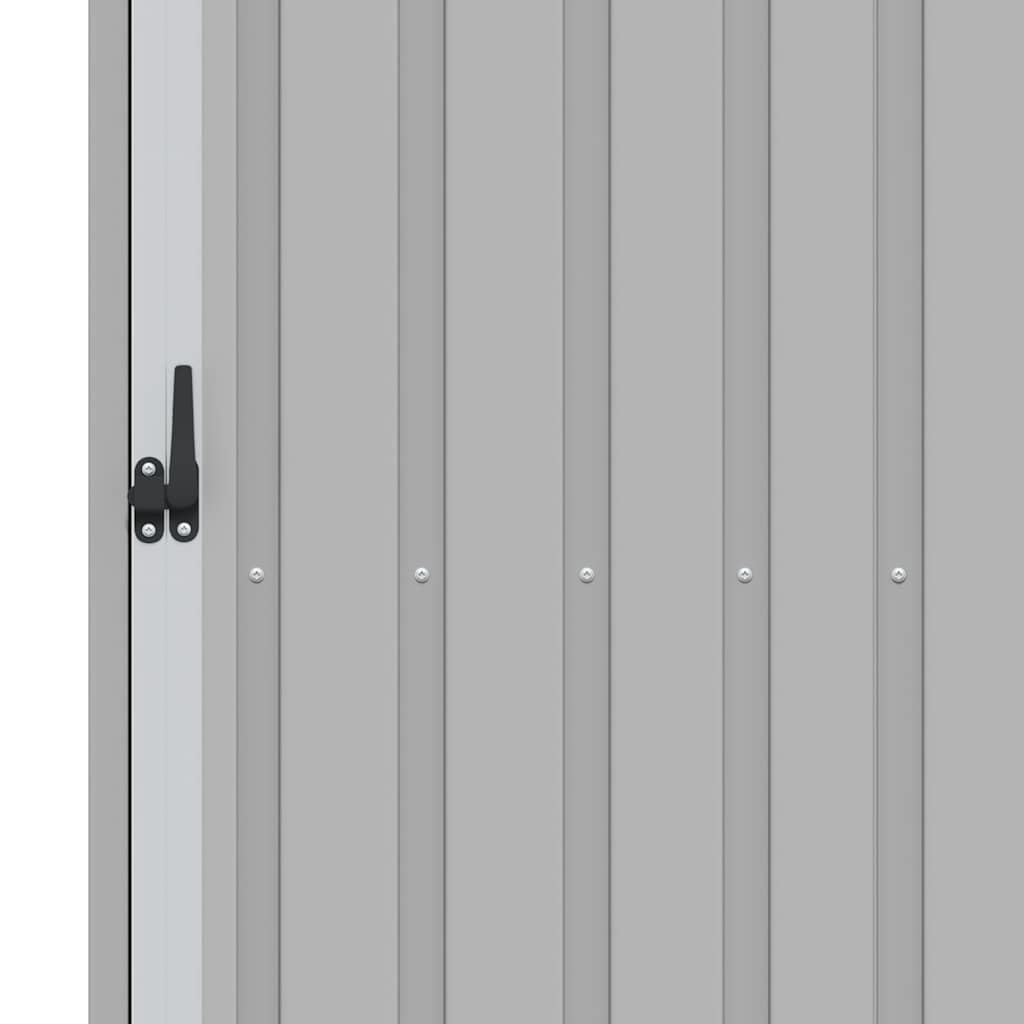 Capanno per Legna Grigio 245x98x159 cm in Acciaio Zincato