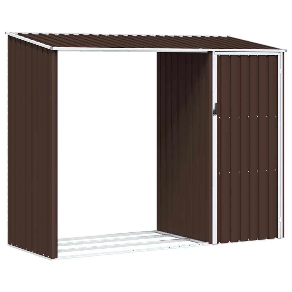 Capanno per Legna da Giardino 245x98x159 cm in Acciaio Zincato