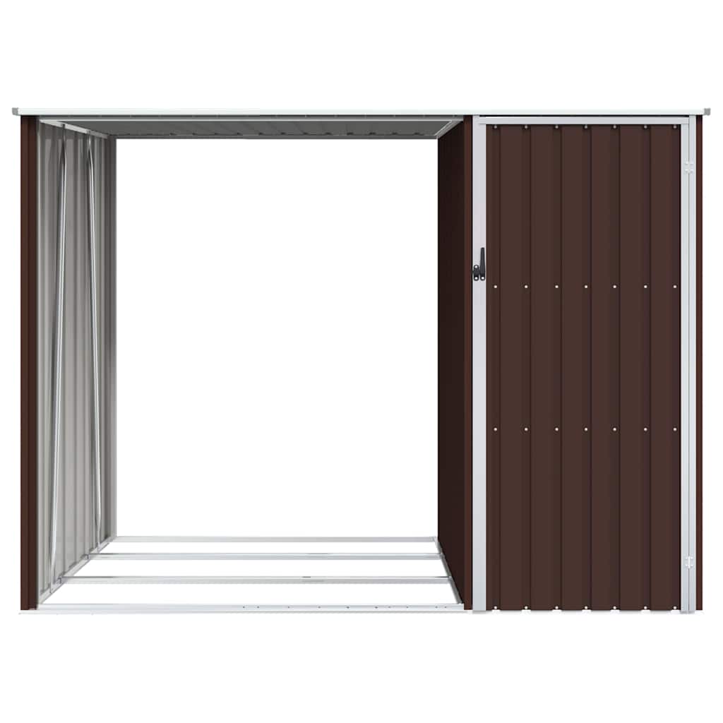 Capanno per Legna da Giardino 245x98x159 cm in Acciaio Zincato