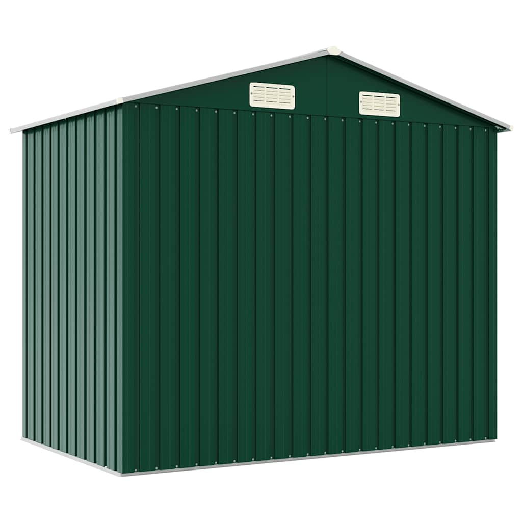 Capanno da Giardino Verde 205x129x183 cm in Acciaio Zincato
