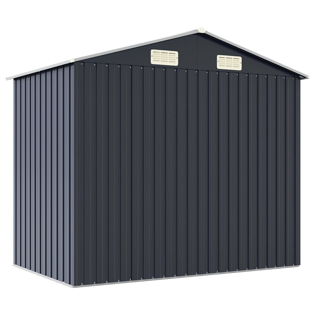 Capanno da Giardino Antracite 205x129x183 cm in Acciaio Zincato
