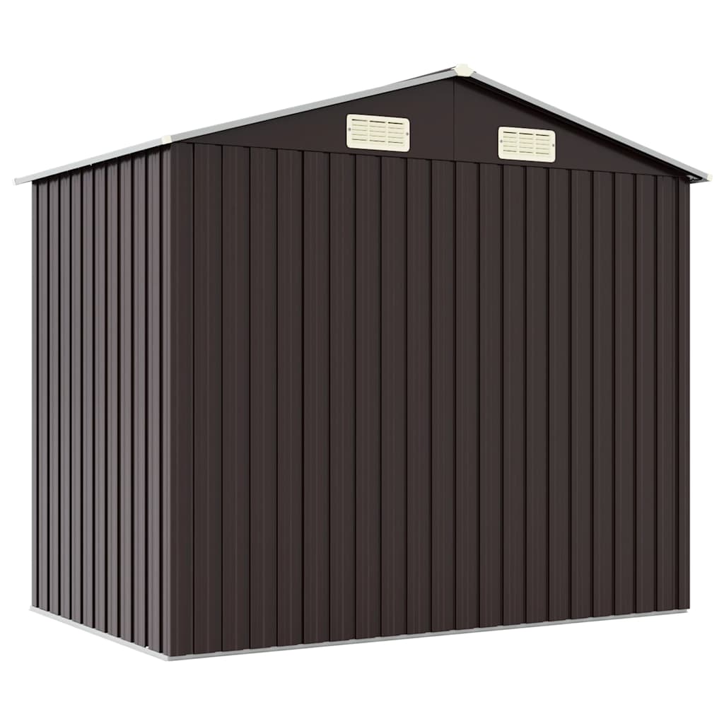 Capanno da Giardino Marrone 205x129x183 cm in Acciaio Zincato
