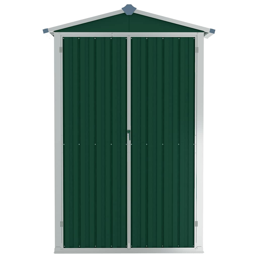 Capanno da Giardino Verde 116x45x175 cm in Acciaio Zincato
