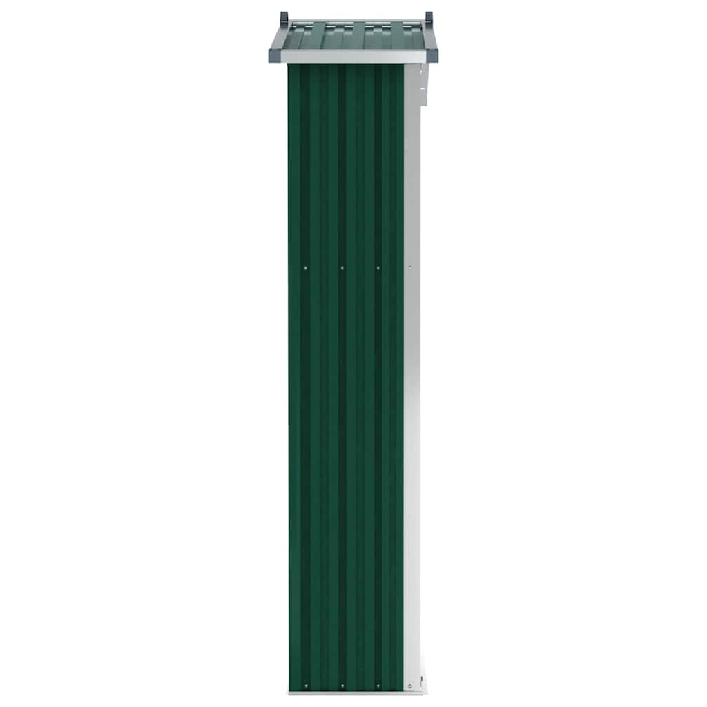 Capanno da Giardino Verde 116x45x175 cm in Acciaio Zincato