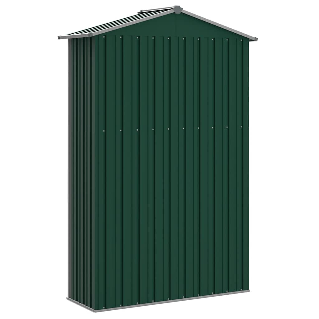 Capanno da Giardino Verde 116x45x175 cm in Acciaio Zincato