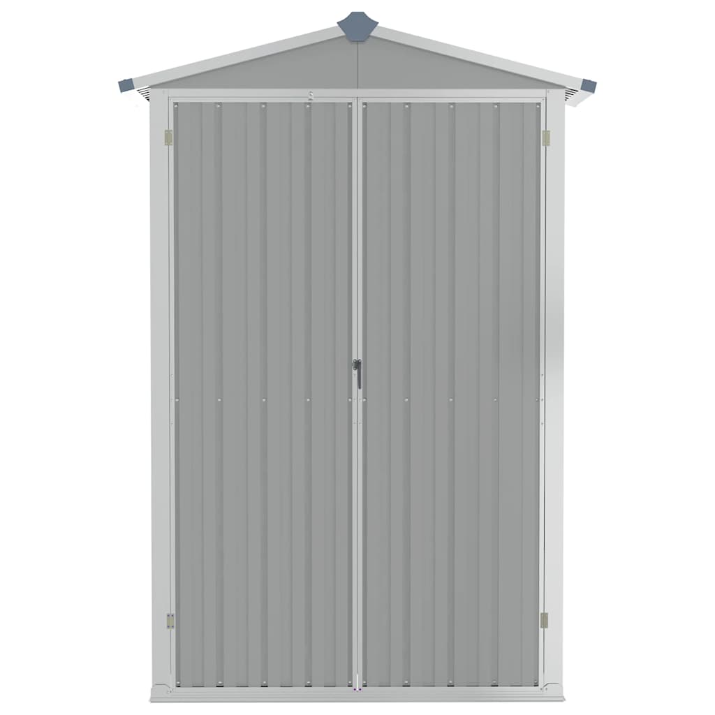 Capanno da Giardino Grigio 116x45x175 cm in Acciaio Zincato