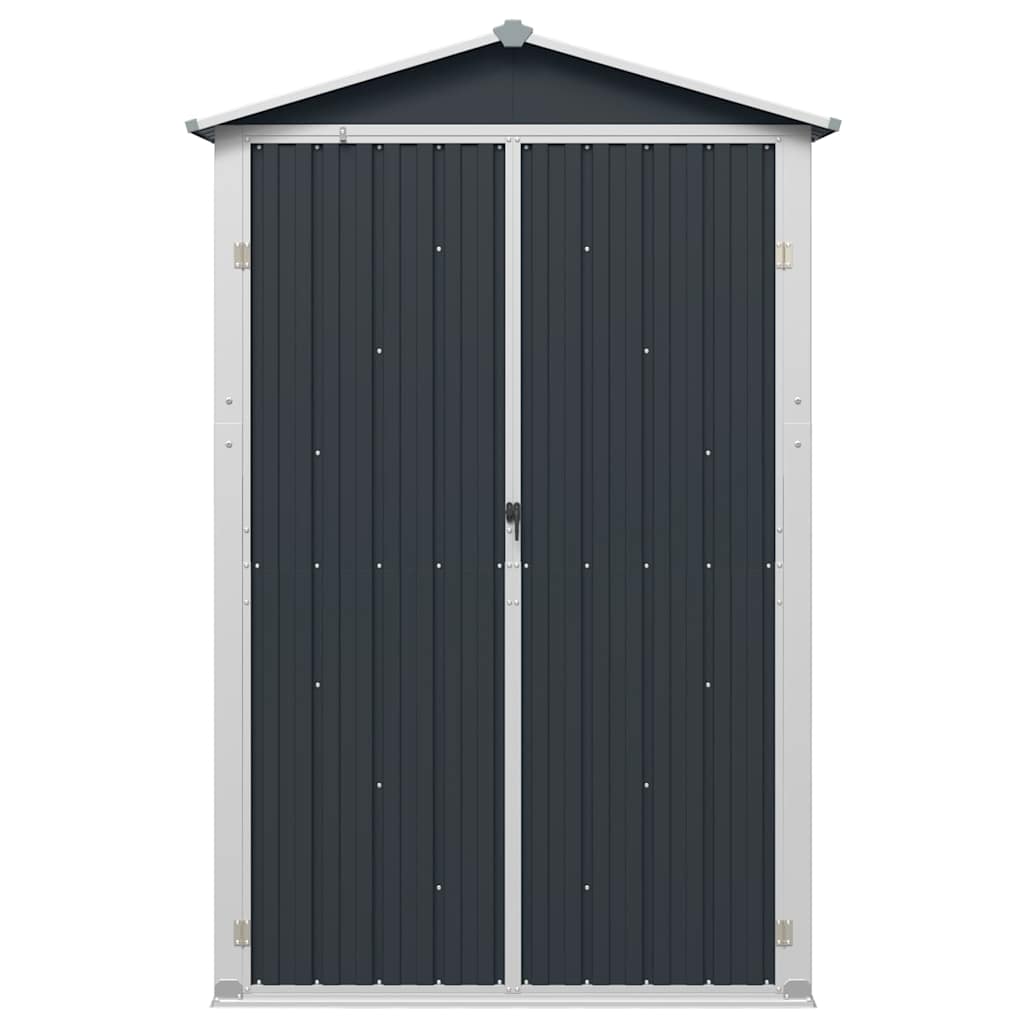 Capanno da Giardino Antracite 116x45x175cm in Acciaio Zincato