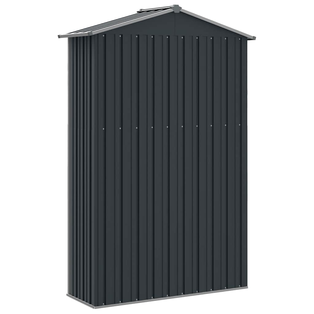 Capanno da Giardino Antracite 116x45x175cm in Acciaio Zincato