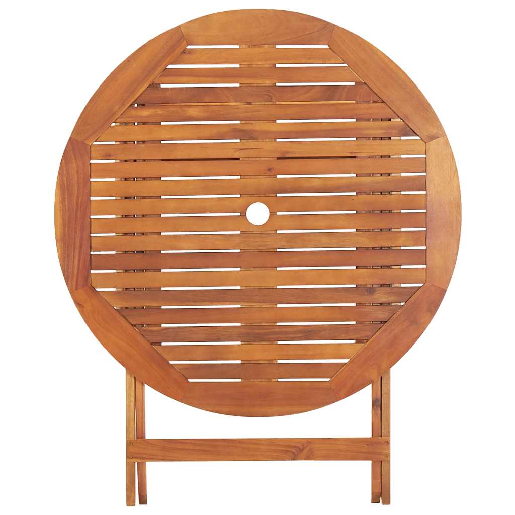 Tavolo da Giardino Pieghevole 90x75 cm in Massello d'Acacia