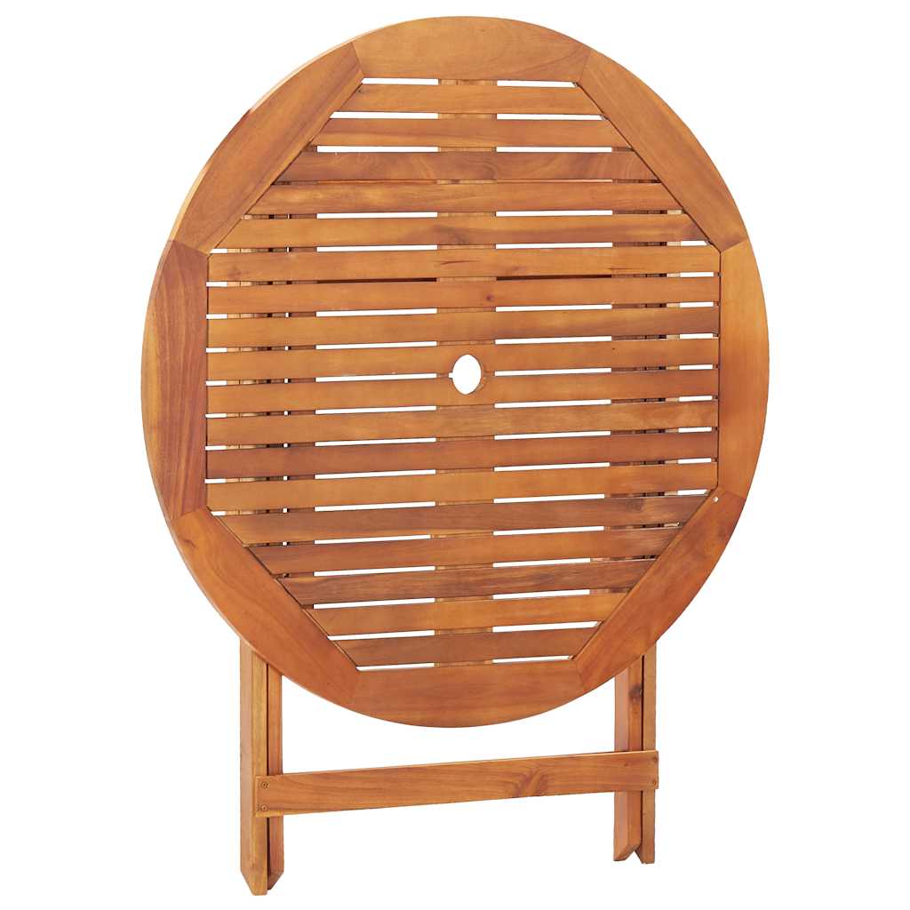 Tavolo da Giardino Pieghevole 90x75 cm in Massello d'Acacia