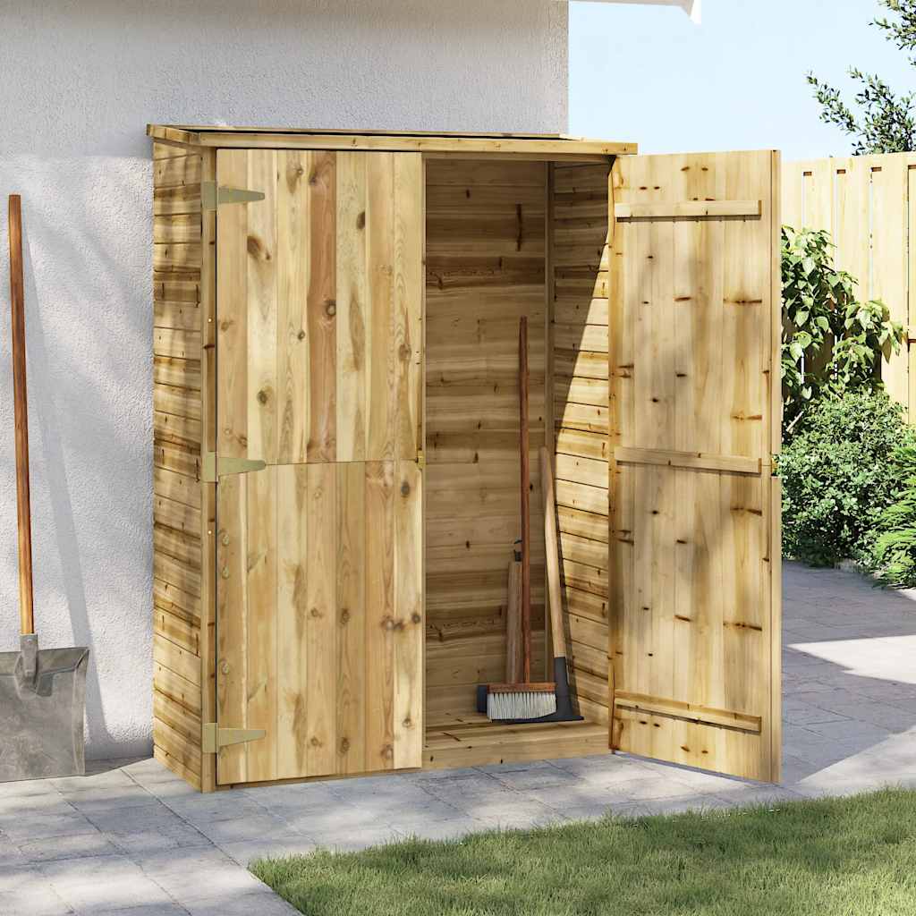 Rimessa Attrezzi da Giardino 123x50x171cm in Pino Impregnato